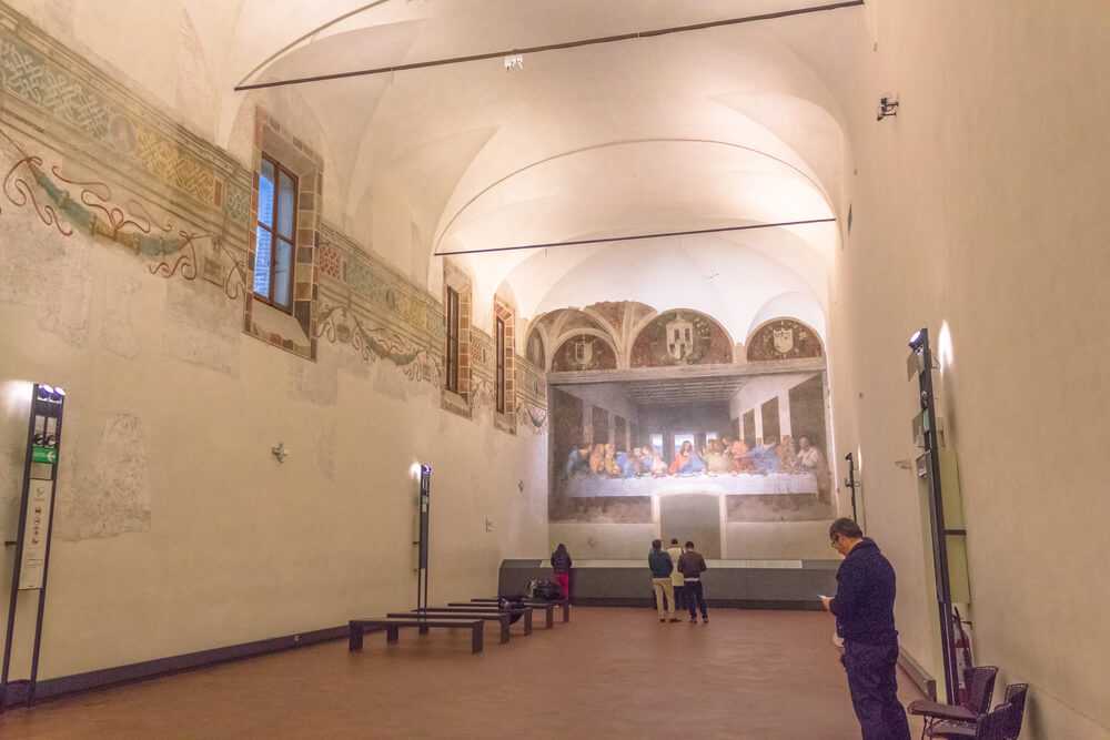 האולם בו נמצא הציור המפורסם של דה וינצ'י - הסעודה האחרונה